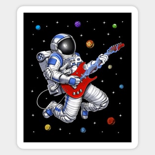 Space Astronaut Playing Guitar Sticker